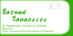 botond kovacsics business card